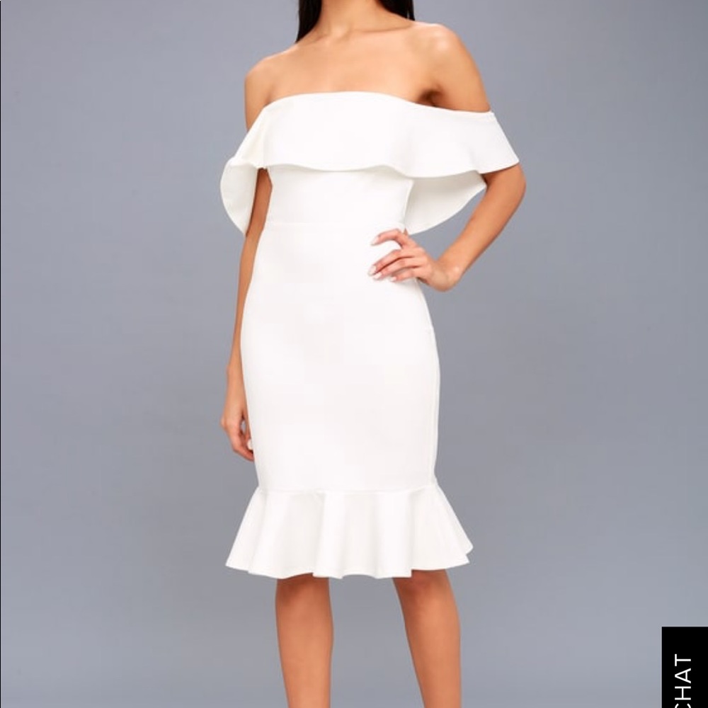 NWT Lulu’s Confidence Boost White Dress